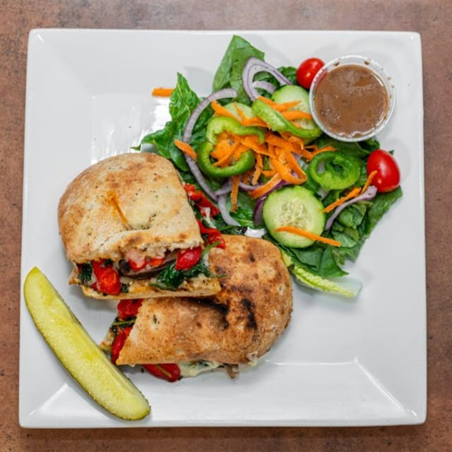 Portobello Veggie Melt Sandwich.